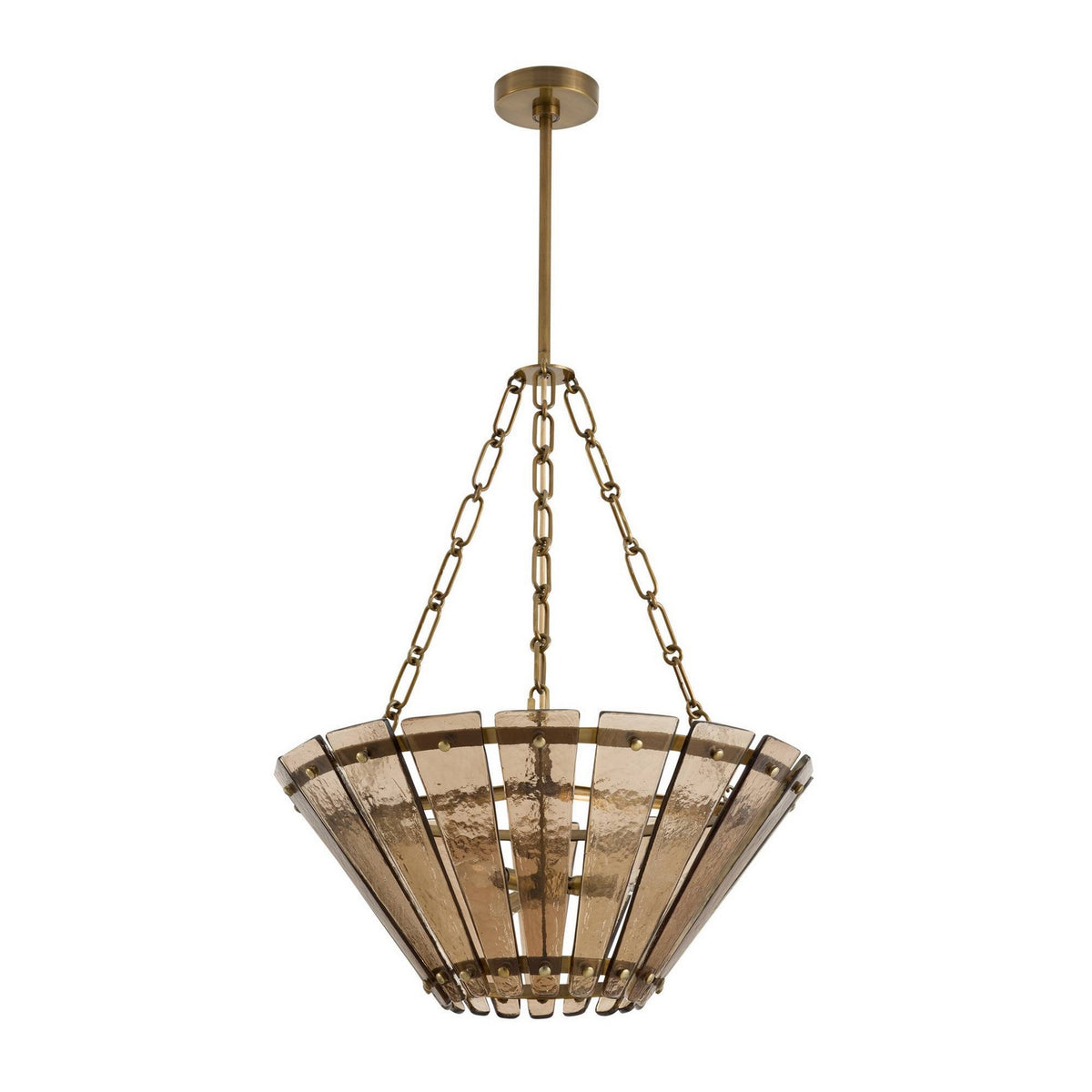 Arteriors - DSI16 - Three Light Chandelier - Decora - Smoke/Antique Brass