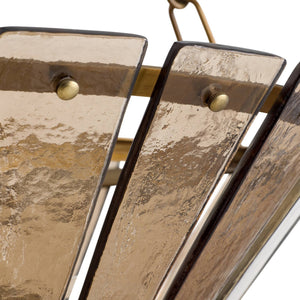 Arteriors - DSI16 - Three Light Chandelier - Decora - Smoke/Antique Brass