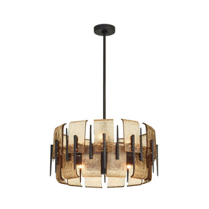 Arteriors - DSI15 - Six Light Chandelier - Lumora - Smoke/Blackened Iron