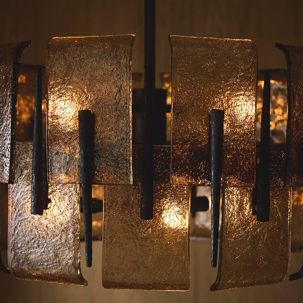 Arteriors - DSI15 - Six Light Chandelier - Lumora - Smoke/Blackened Iron