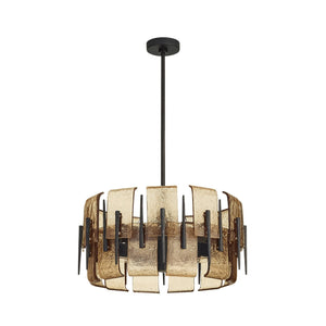 Arteriors - DSI15 - Six Light Chandelier - Lumora - Smoke/Blackened Iron