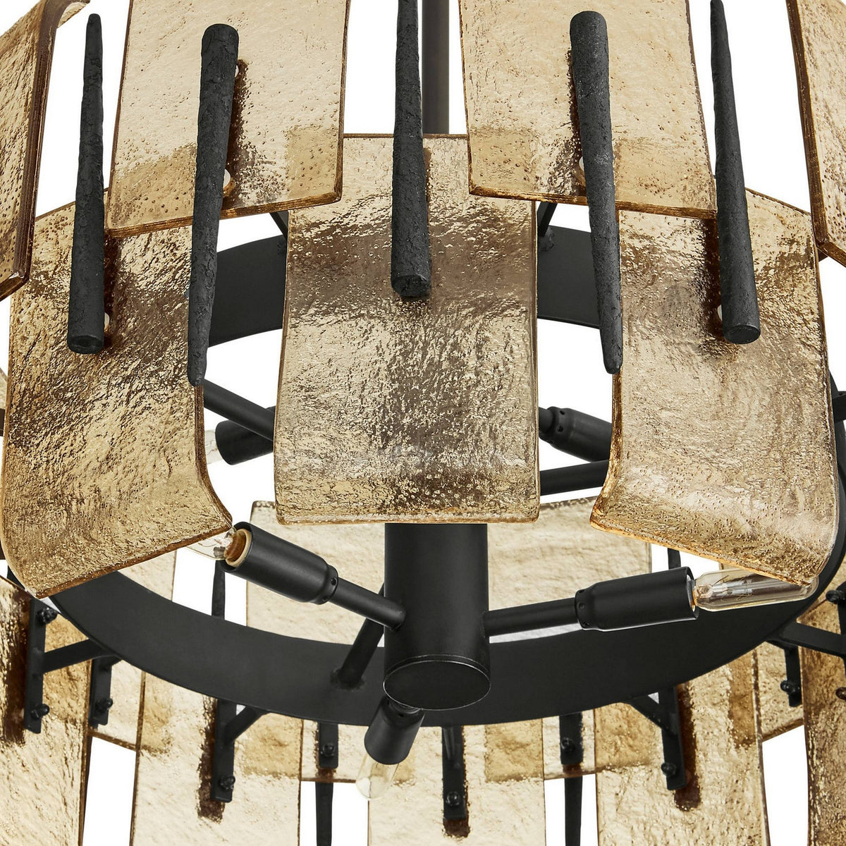 Arteriors - DSI15 - Six Light Chandelier - Lumora - Smoke/Blackened Iron