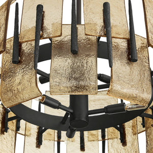 Arteriors - DSI15 - Six Light Chandelier - Lumora - Smoke/Blackened Iron