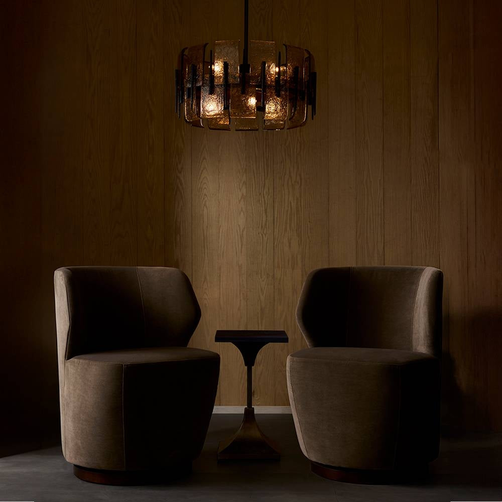Arteriors - DSI15 - Six Light Chandelier - Lumora - Smoke/Blackened Iron