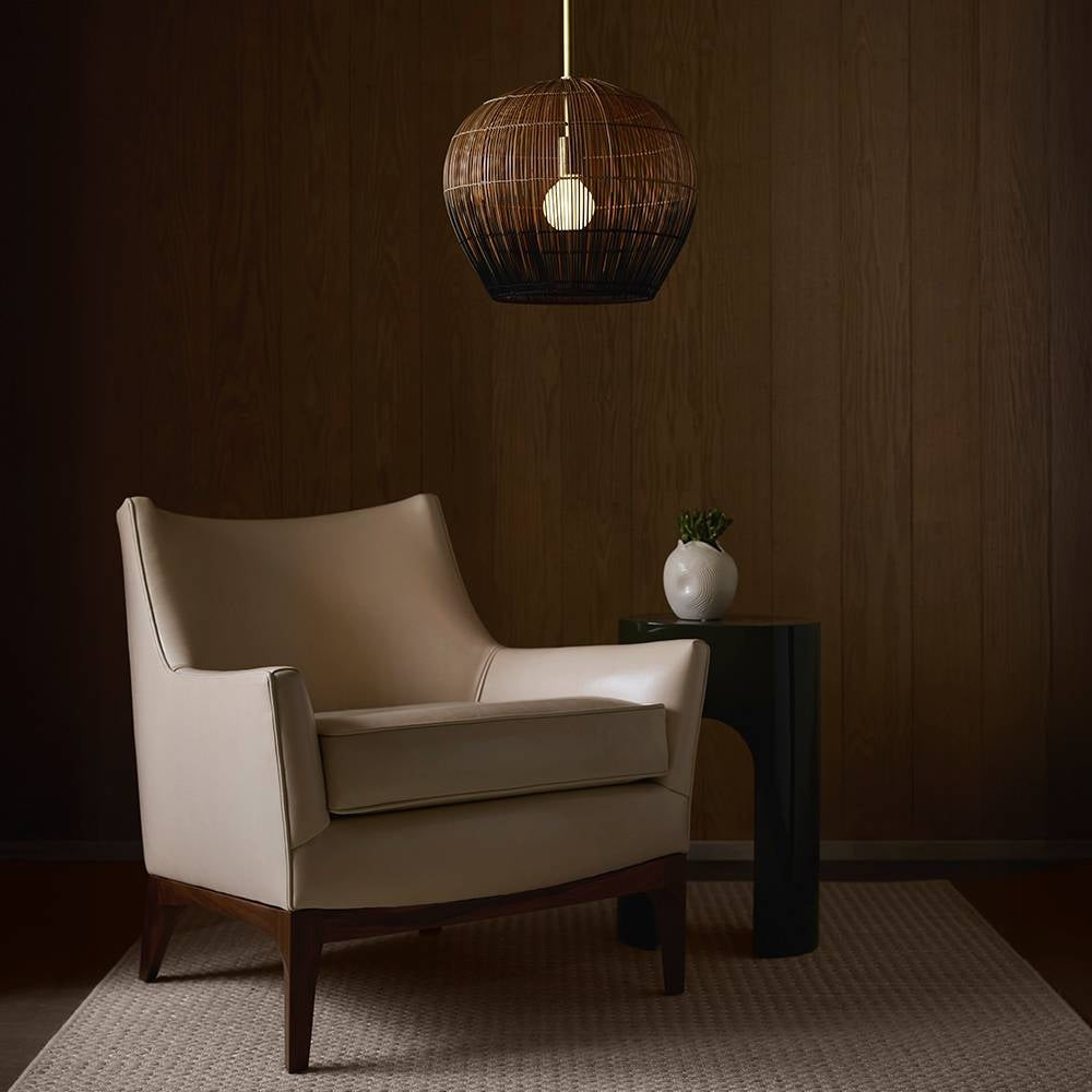 Arteriors - DPS09 - One Light Pendant - Swami - Natural and Black/Antique Brass