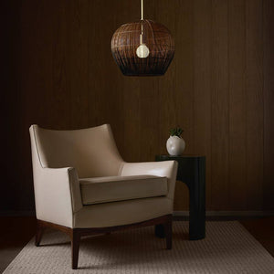 Arteriors - DPS09 - One Light Pendant - Swami - Natural and Black/Antique Brass