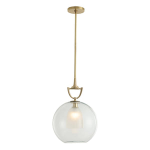 Arteriors - DPI15 - One Light Pendant - Estribo - Clear/Antique Brass