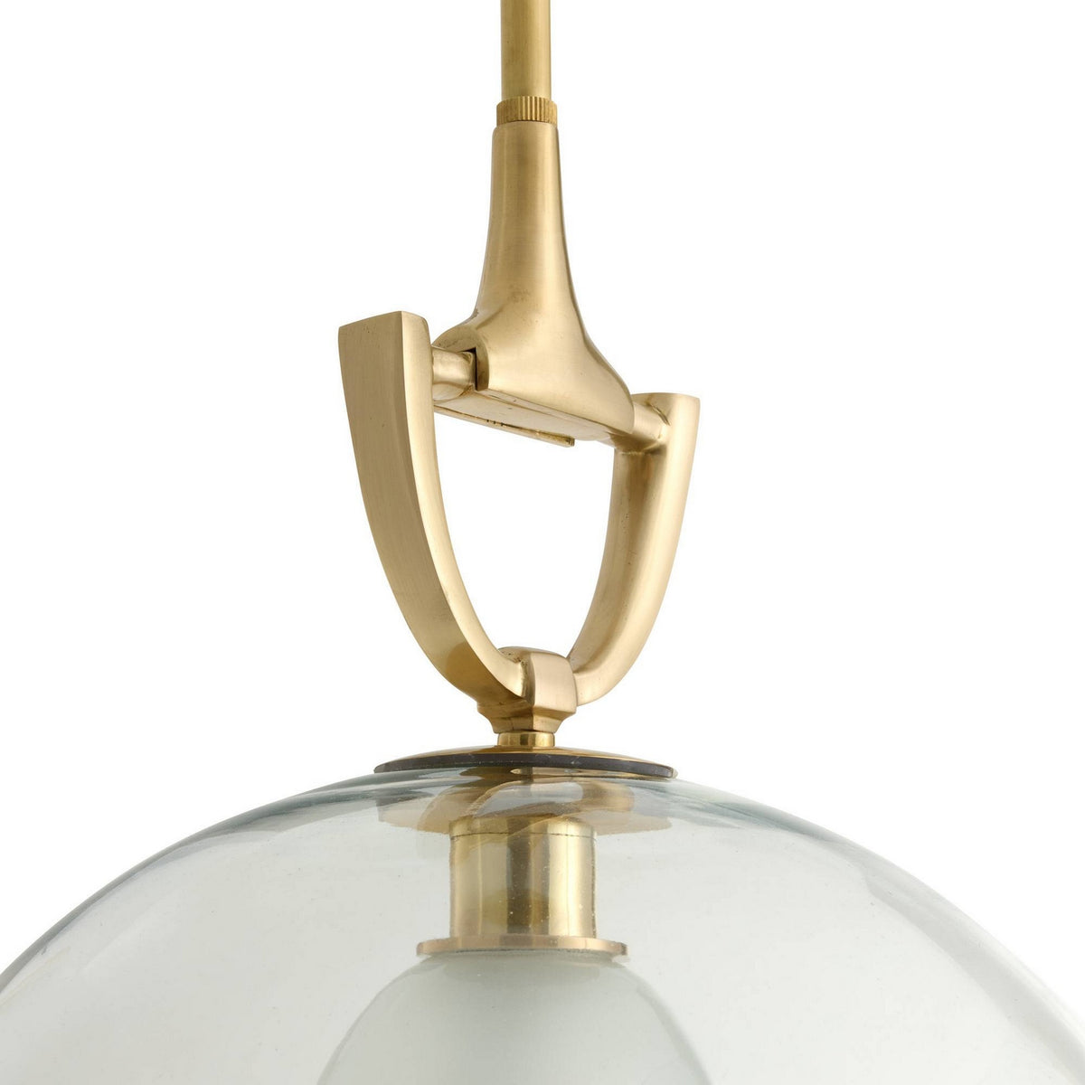Arteriors - DPI15 - One Light Pendant - Estribo - Clear/Antique Brass