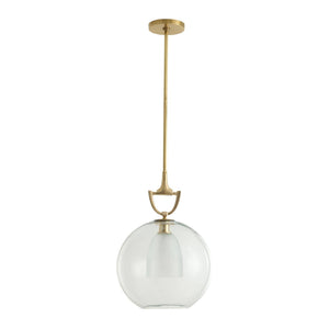 Arteriors - DPI15 - One Light Pendant - Estribo - Clear/Antique Brass