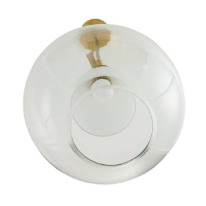 Arteriors - DPI15 - One Light Pendant - Estribo - Clear/Antique Brass