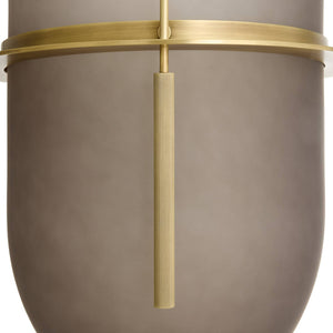 Arteriors - DPC37 - One Light Pendant - Kathleen - Frosted Smoke/Antique Brass