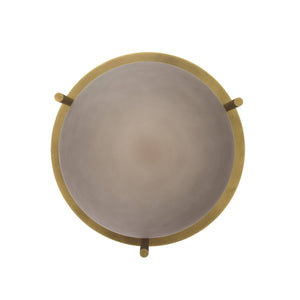 Arteriors - DPC37 - One Light Pendant - Kathleen - Frosted Smoke/Antique Brass