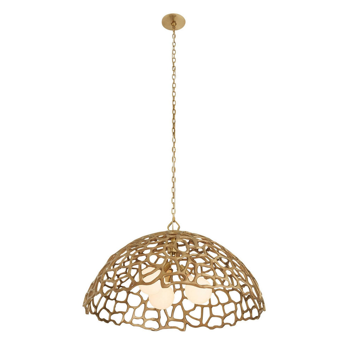 Arteriors - DMI35 - Three Light Pendant - Lotus - Antique Brass/Antique Brass