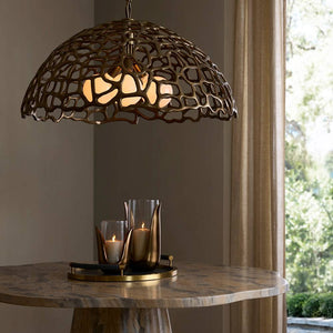 Arteriors - DMI35 - Three Light Pendant - Lotus - Antique Brass/Antique Brass