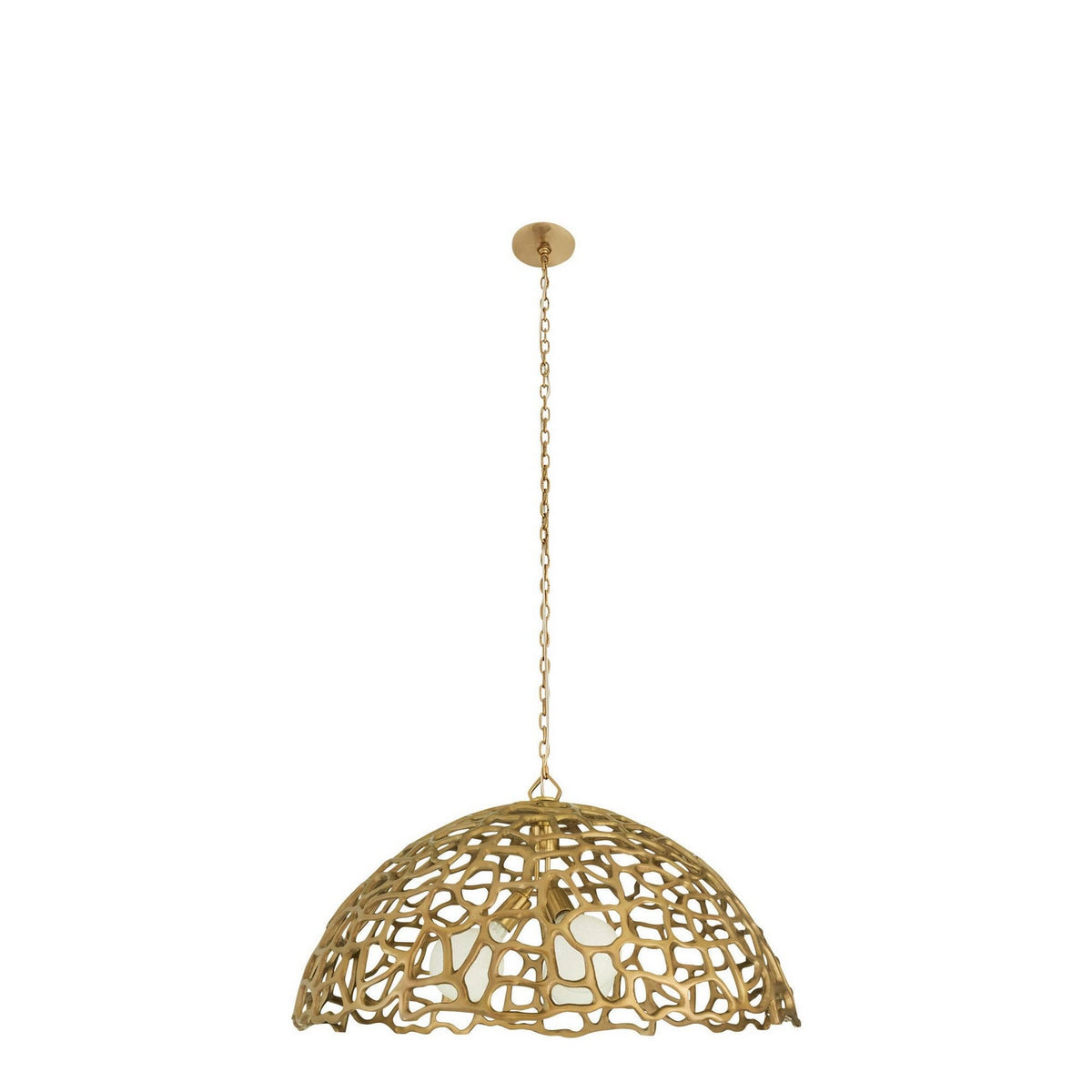 Arteriors - DMI35 - Three Light Pendant - Lotus - Antique Brass/Antique Brass