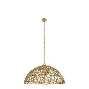Arteriors - DMI35 - Three Light Pendant - Lotus - Antique Brass/Antique Brass