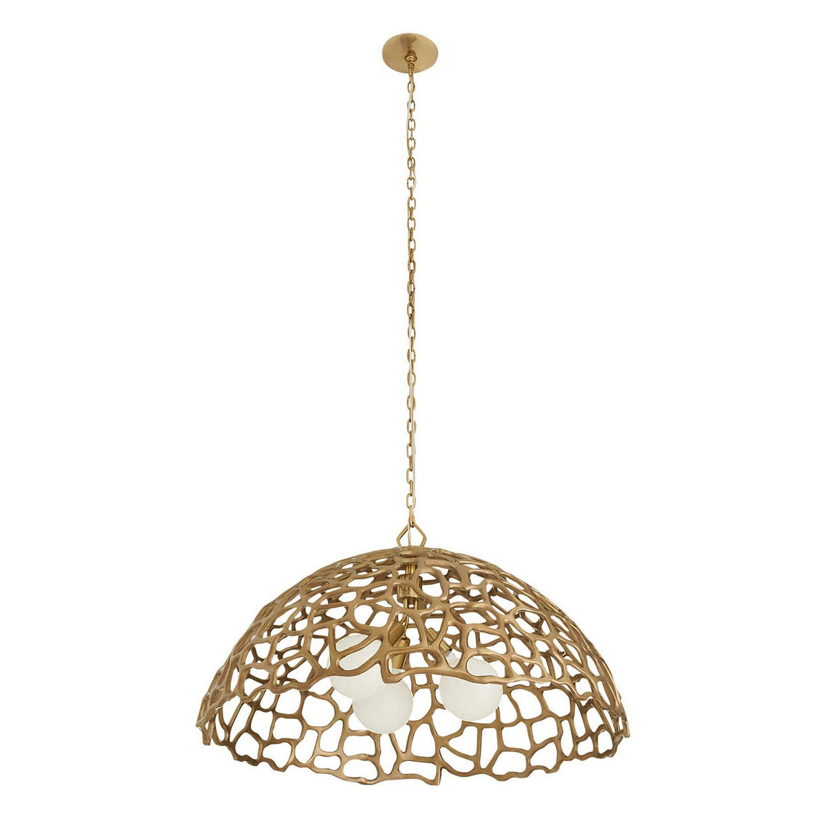 Arteriors - DMI35 - Three Light Pendant - Lotus - Antique Brass/Antique Brass
