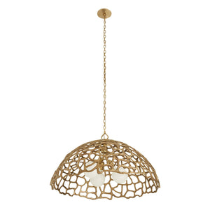 Arteriors - DMI35 - Three Light Pendant - Lotus - Antique Brass/Antique Brass