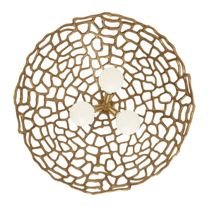 Arteriors - DMI35 - Three Light Pendant - Lotus - Antique Brass/Antique Brass