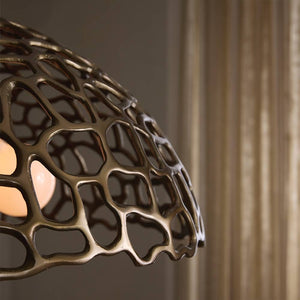Arteriors - DMI35 - Three Light Pendant - Lotus - Antique Brass/Antique Brass