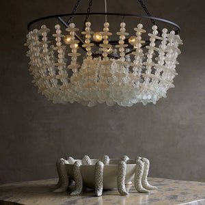 Arteriors - DMI33 - Six Light Chandelier - Cyprus - Organic Frosted/Bronze