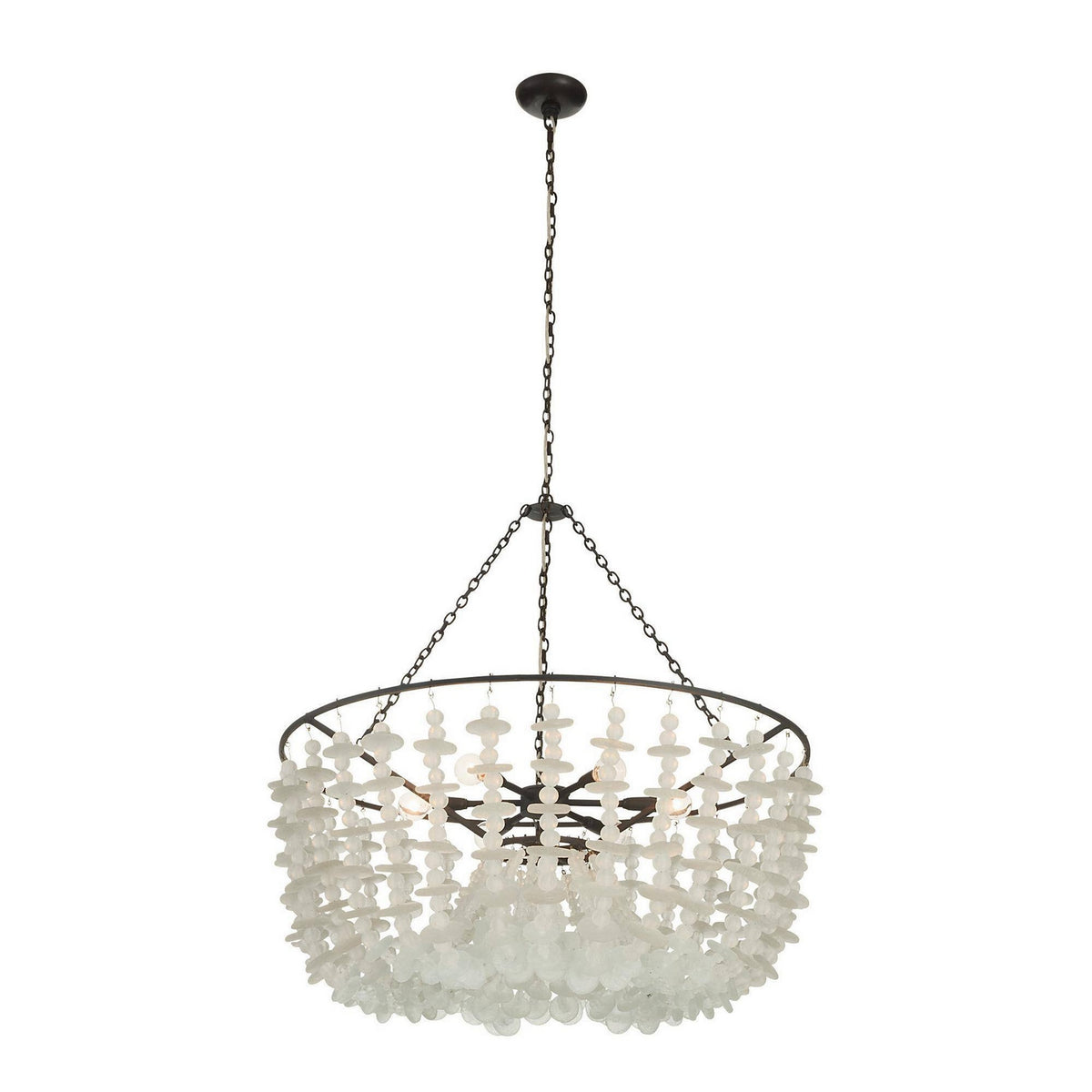 Arteriors - DMI33 - Six Light Chandelier - Cyprus - Organic Frosted/Bronze