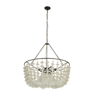 Arteriors - DMI33 - Six Light Chandelier - Cyprus - Organic Frosted/Bronze