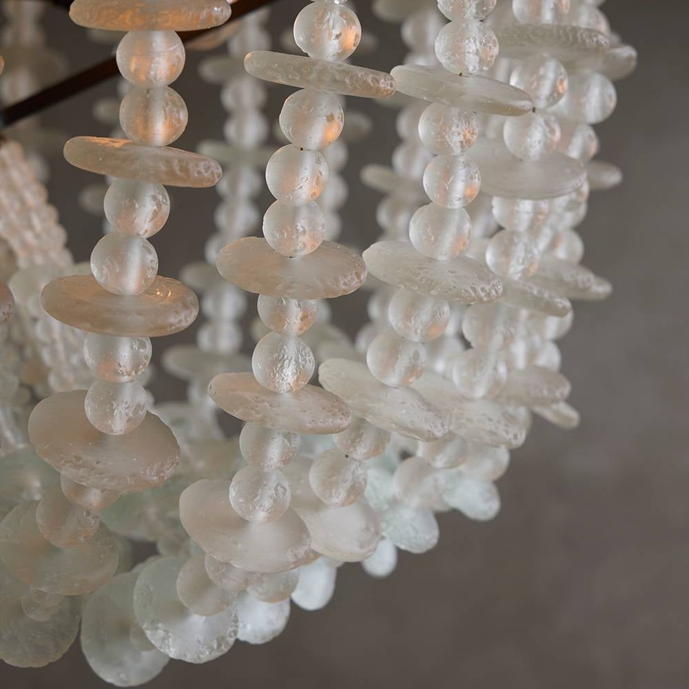 Arteriors - DMI33 - Six Light Chandelier - Cyprus - Organic Frosted/Bronze