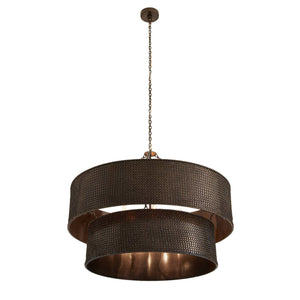 Arteriors - DMI31 - Six Light Chandelier - Hecche - Carbon/Bronze