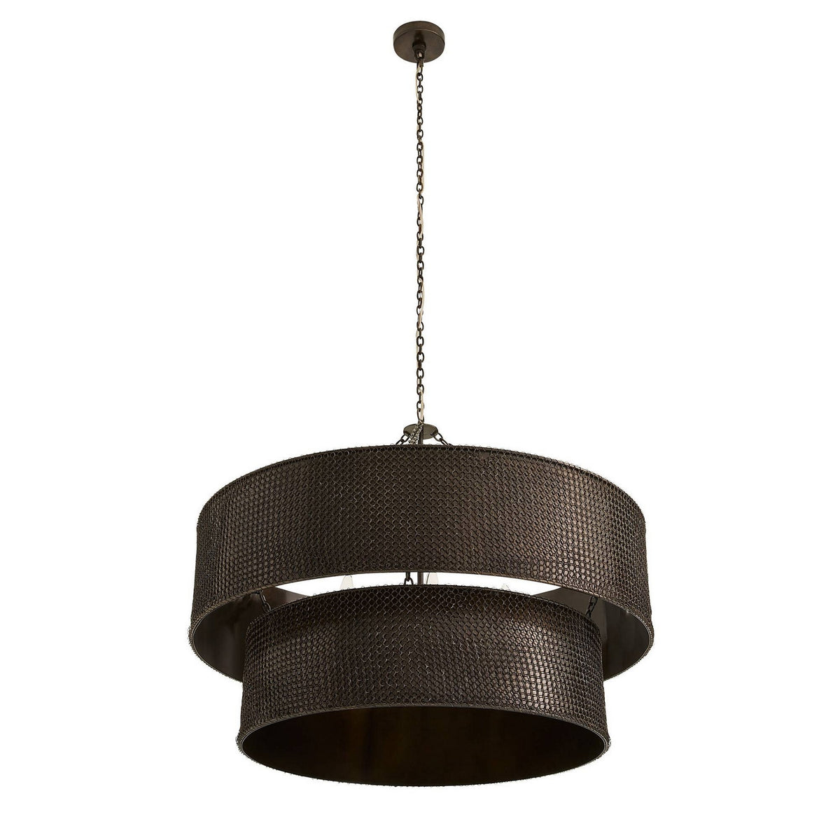 Arteriors - DMI31 - Six Light Chandelier - Hecche - Carbon/Bronze