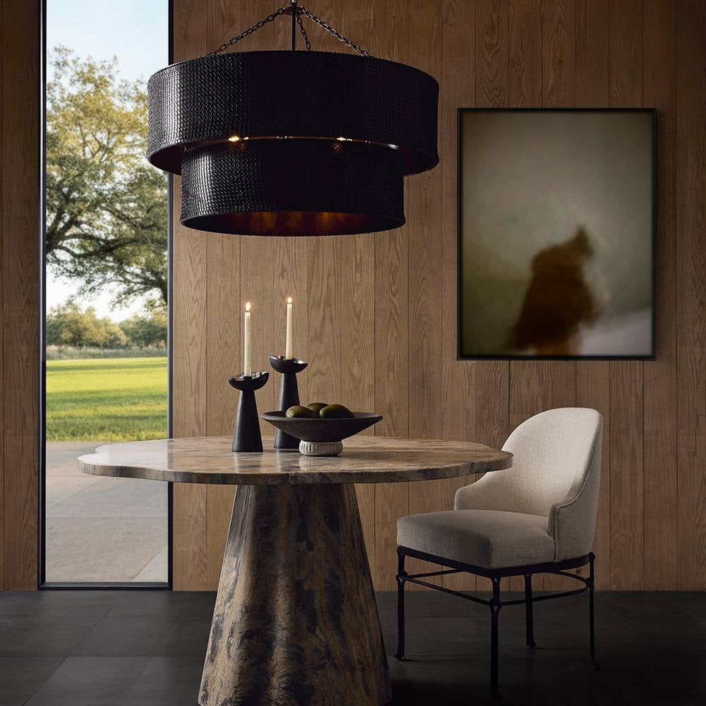 Arteriors - DMI31 - Six Light Chandelier - Hecche - Carbon/Bronze