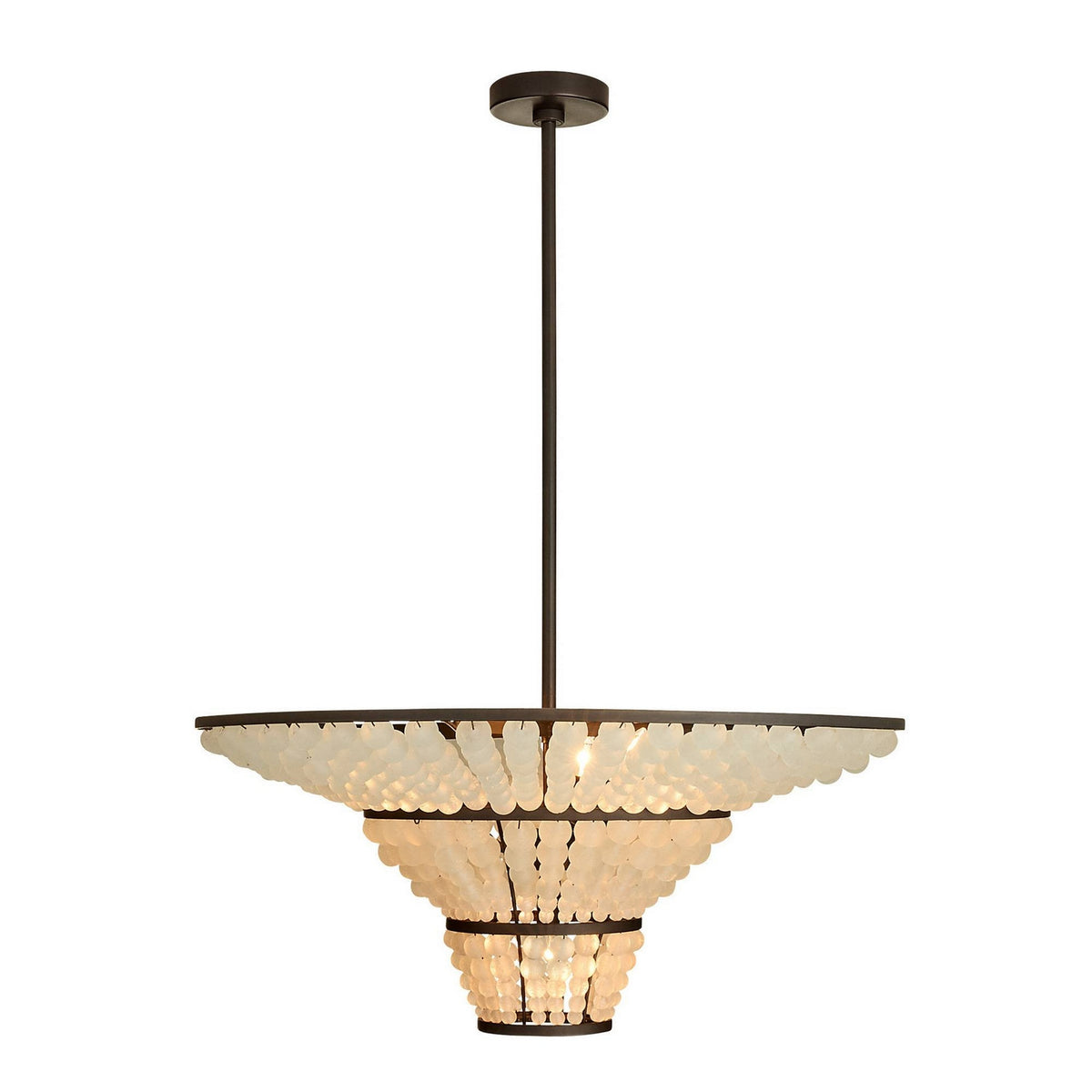 Arteriors - DMI29 - Four Light Chandelier - Lulu - Bronze/Organic Frosted