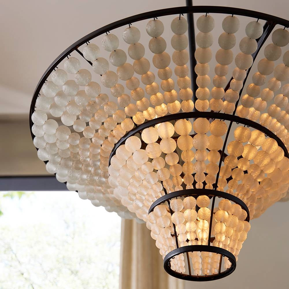 Arteriors - DMI29 - Four Light Chandelier - Lulu - Bronze/Organic Frosted