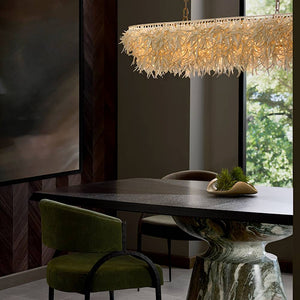 Arteriors - DLS17 - Six Light Linear Chandelier - Cabo - Ivory/Antique Brass