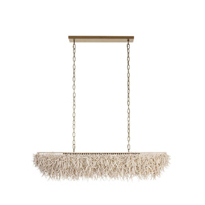 Arteriors - DLS17 - Six Light Linear Chandelier - Cabo - Ivory/Antique Brass