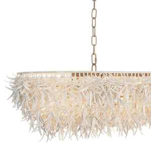Arteriors - DLS17 - Six Light Linear Chandelier - Cabo - Ivory/Antique Brass