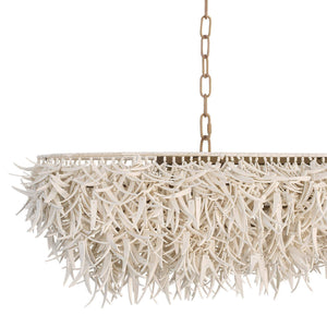 Arteriors - DLS17 - Six Light Linear Chandelier - Cabo - Ivory/Antique Brass