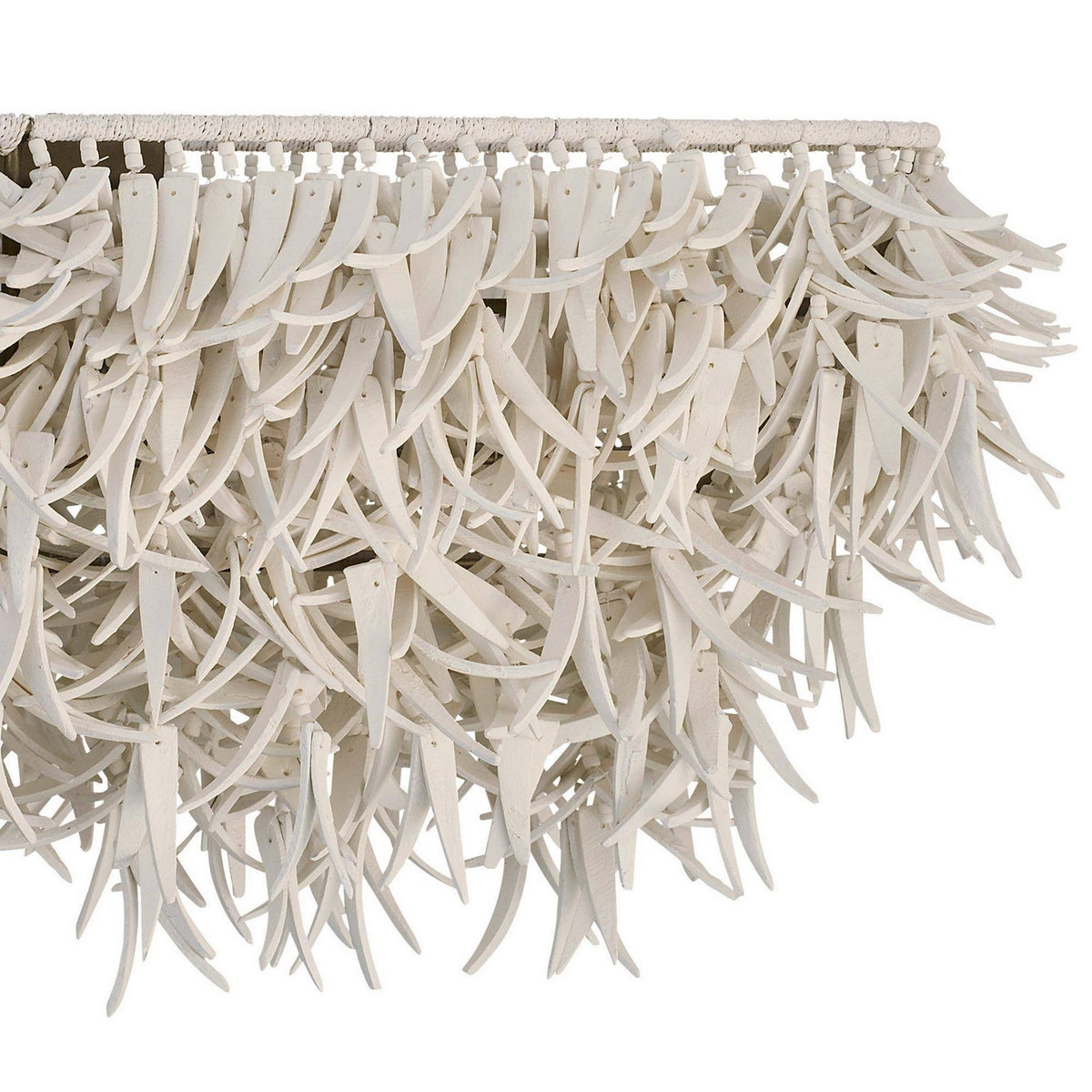 Arteriors - DLS17 - Six Light Linear Chandelier - Cabo - Ivory/Antique Brass