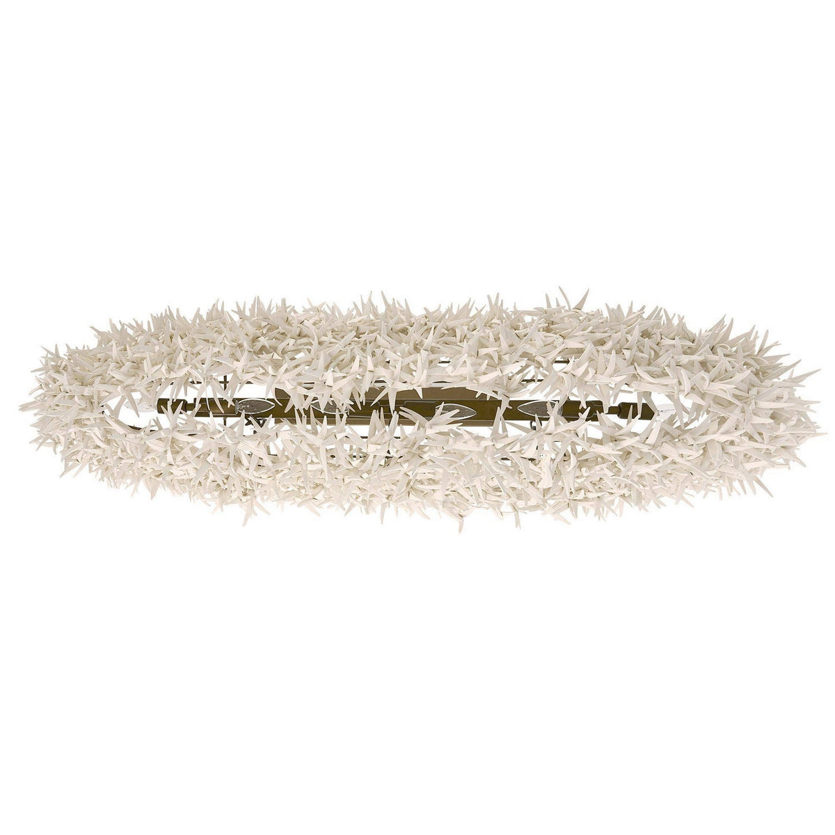 Arteriors - DLS17 - Six Light Linear Chandelier - Cabo - Ivory/Antique Brass