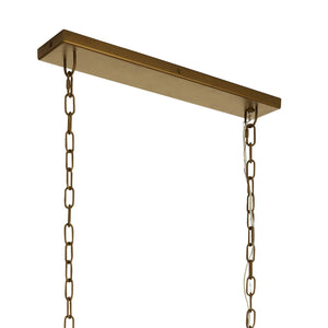 Arteriors - DLS17 - Six Light Linear Chandelier - Cabo - Ivory/Antique Brass