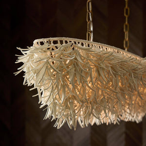 Arteriors - DLS17 - Six Light Linear Chandelier - Cabo - Ivory/Antique Brass