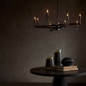 Arteriors - DLC46 - Eight Light Chandelier - Griff - English Bronze/English Bronze
