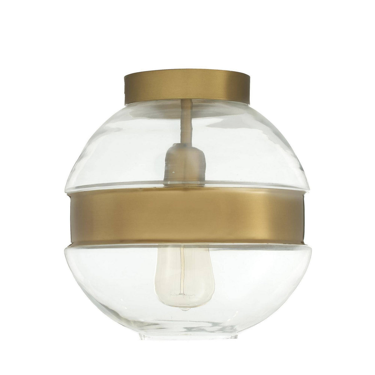 Arteriors - DFI12 - One Light Flush Mount - Garrison - Clear/Antique Brass