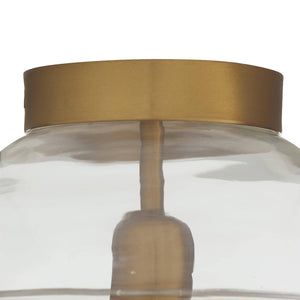 Arteriors - DFI12 - One Light Flush Mount - Garrison - Clear/Antique Brass