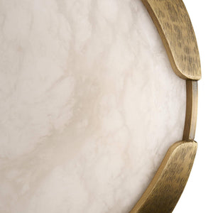 Arteriors - DFC30 - LED Flush Mount - Elara - White/Antique Brass
