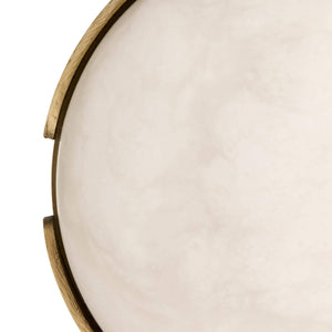 Arteriors - DFC30 - LED Flush Mount - Elara - White/Antique Brass