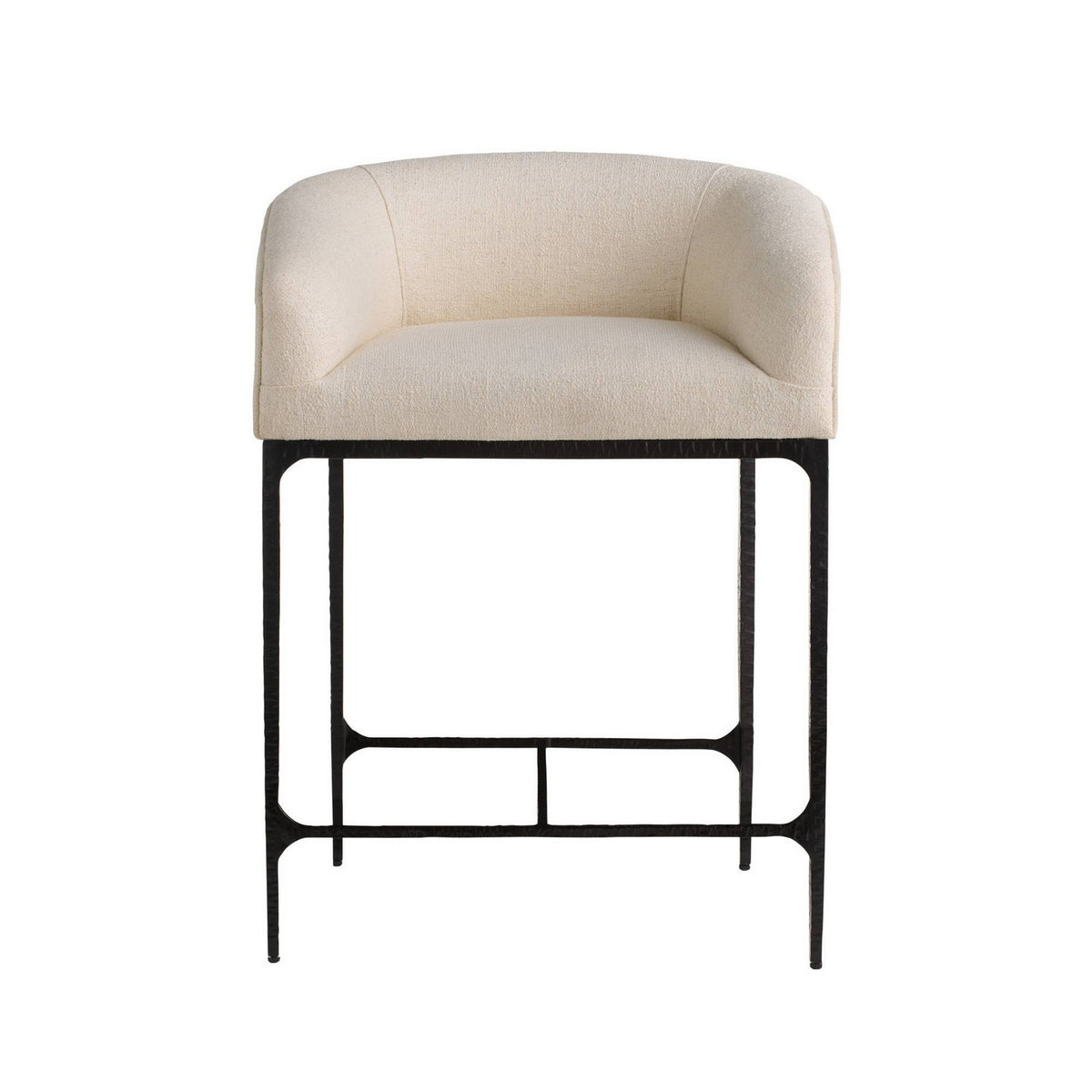 Arteriors - FSI32 - Counter Stool - Osbourne - Oxford White/Blackened Iron