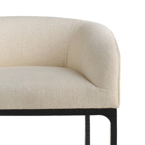 Arteriors - FSI32 - Counter Stool - Osbourne - Oxford White/Blackened Iron