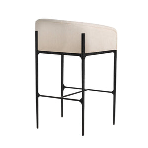 Arteriors - FSI30 - Bar Stool - Osbourne - Oxford White/Blackened Iron