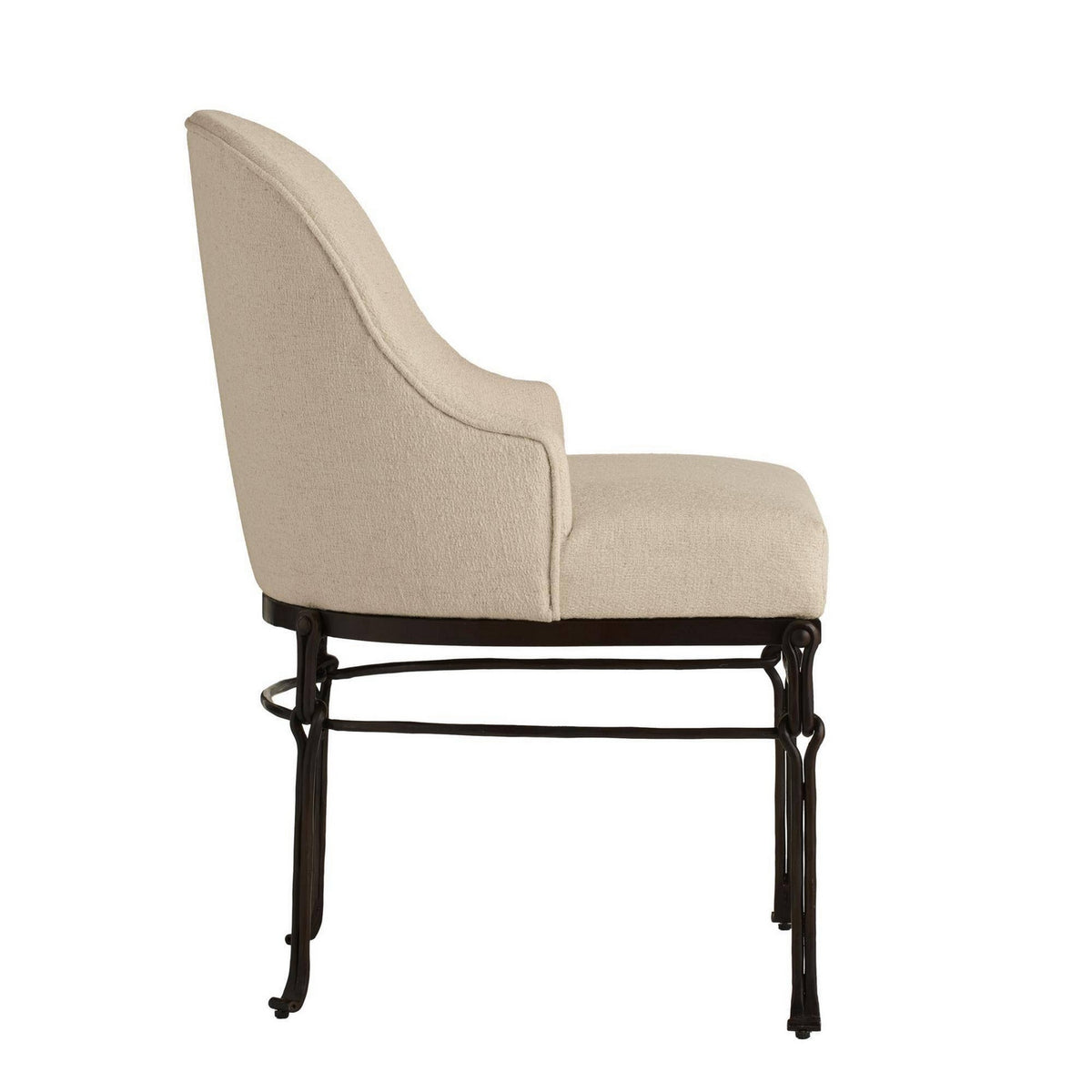 Arteriors - FRI42 - Dining Chair - Carrick - Oxford White/Blackened Iron